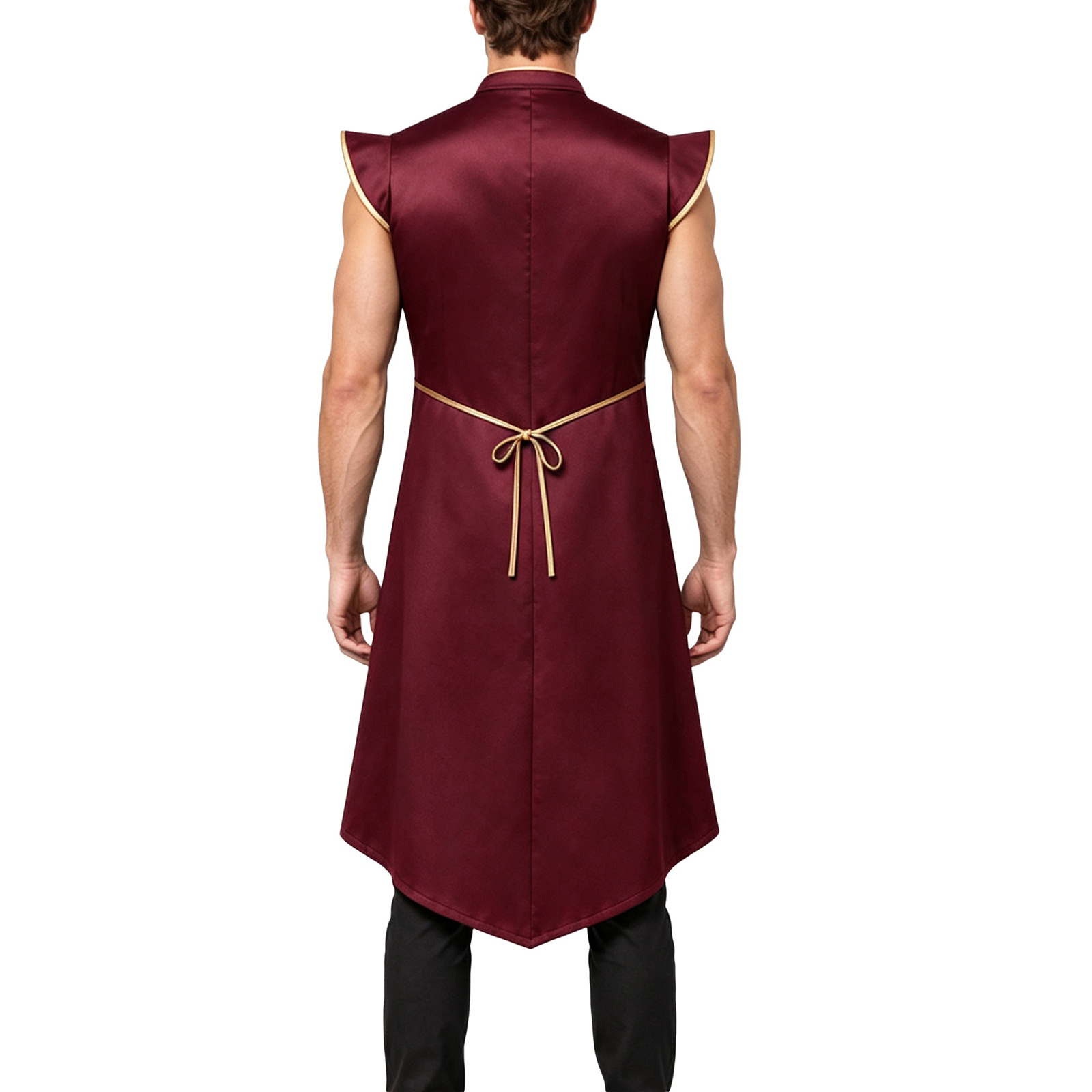 Men Medieval Long Vest Cap Sle - Jackets review and price