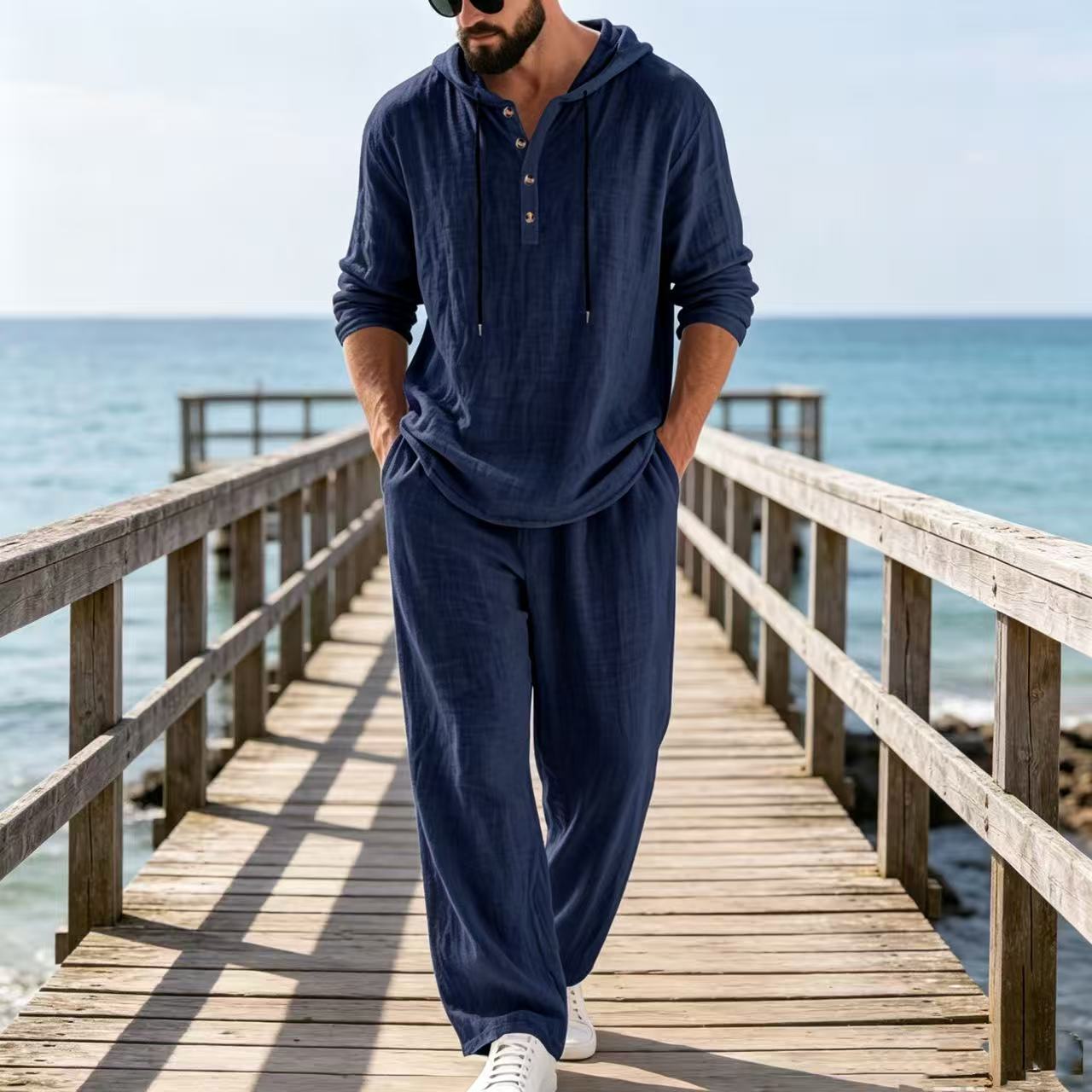 2026 Cross-border Spring and A - Mens Linen Shirt Long Sleeve review and price