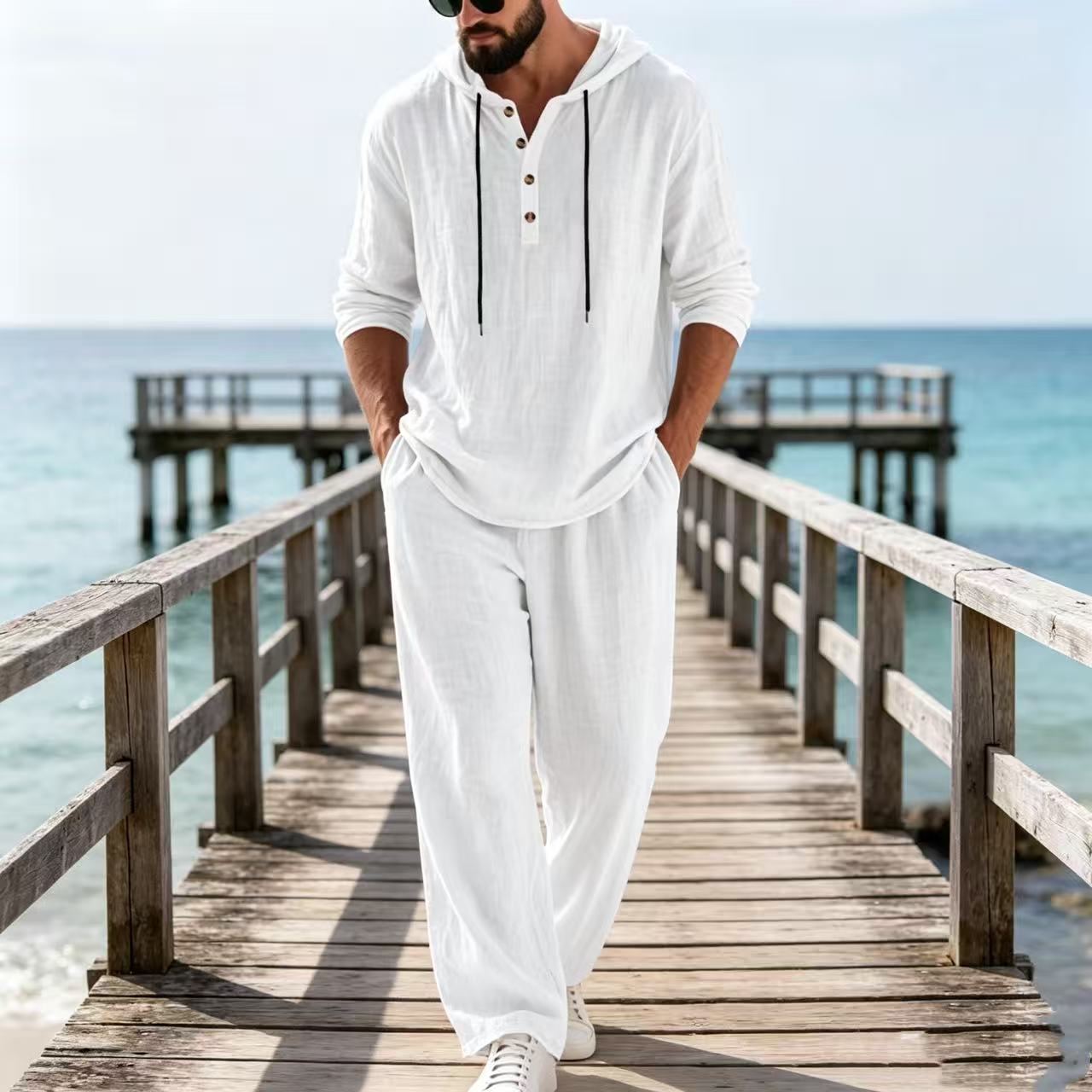 2026 Cross-border Spring and A - Mens Linen Shirt Long Sleeve review and price