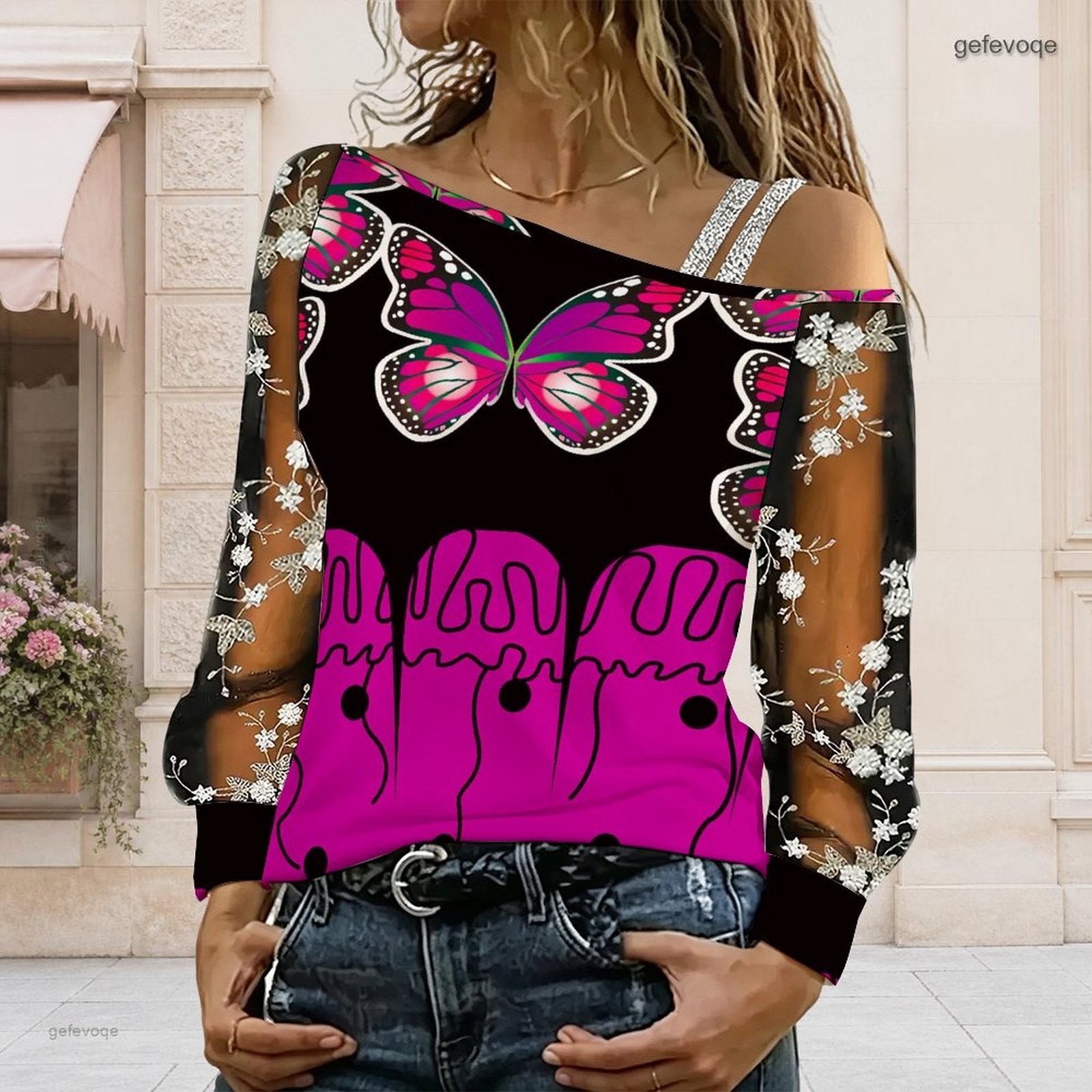 Women Off Shoulder Blouse Asym - T-Shirts review and price