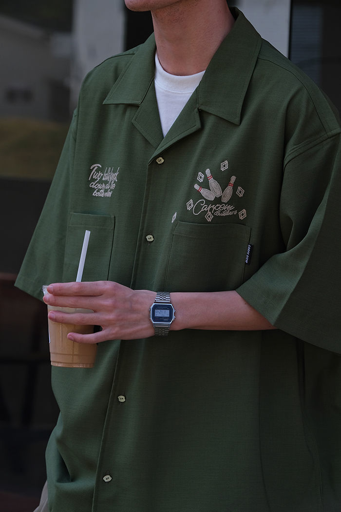 Bowling Embroidery Green Tooli - Short Sleeve Bowling Shirt Retro review and price