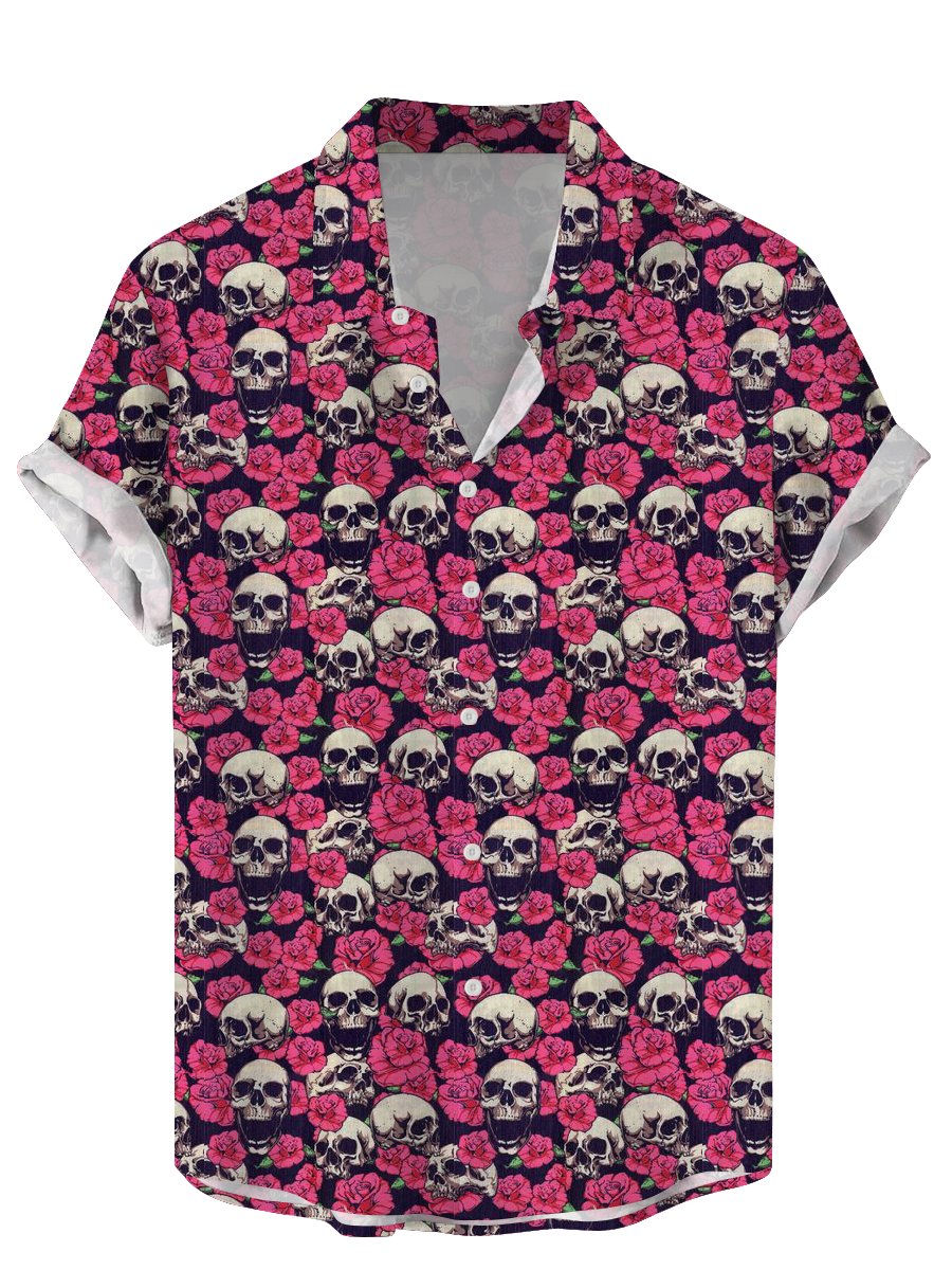 Vintage Skull Floral Men's Shi - Vintage Hawaiian Floral Shirt review and price