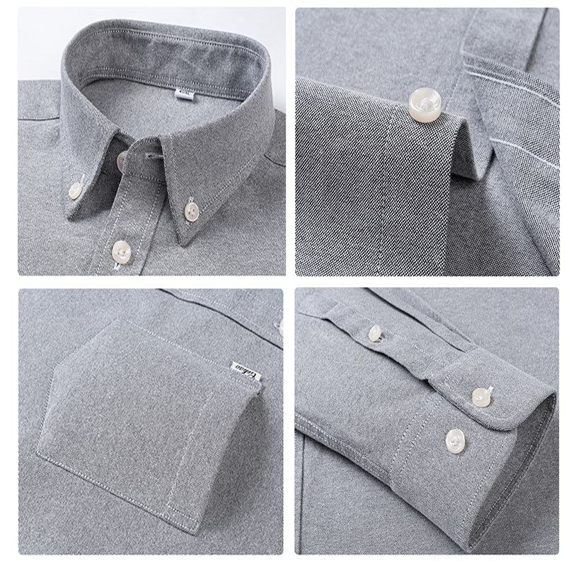 Men's Pure Cotton Oxford Solid - Oxford Cotton Casual Shirt Business review and price