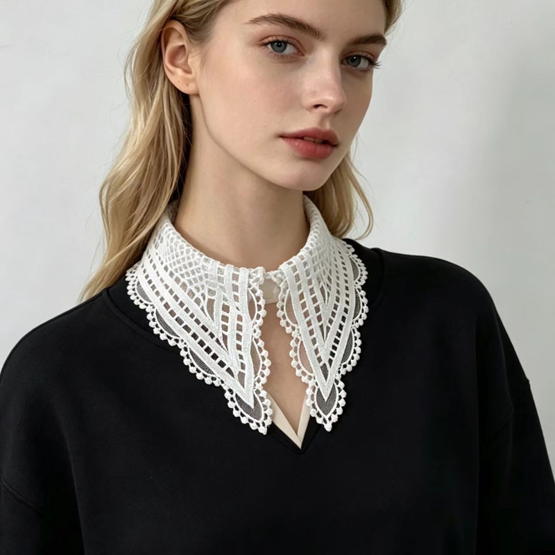 Lady White Ruffled False Colla - Shirts review and price